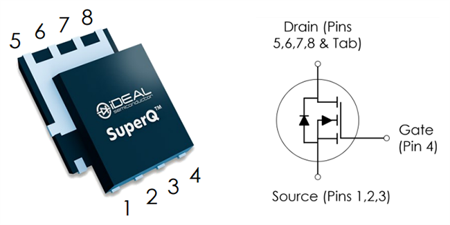Schematic - iDEAL Semiconductor iS15M7R1S1C SuperQ™ 150V N-Channel Power MOSFETs