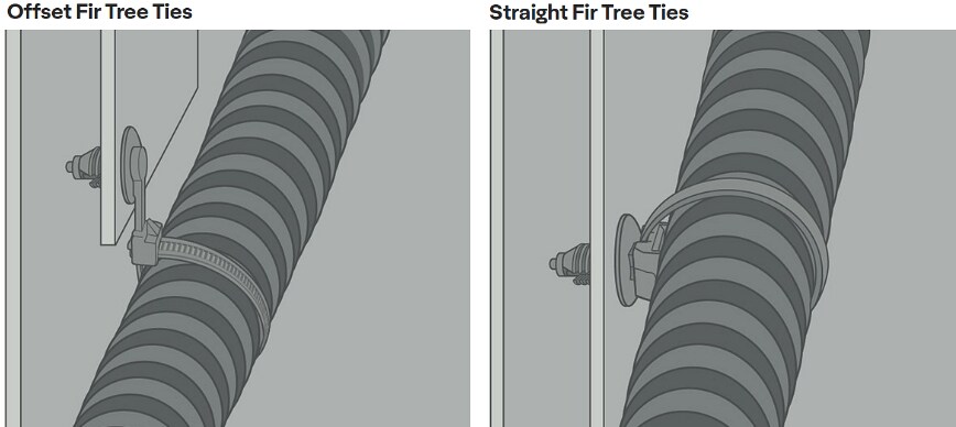 Mechanical Drawing - Avery Dennison Oval/Offset Hole Fir Tree Ties