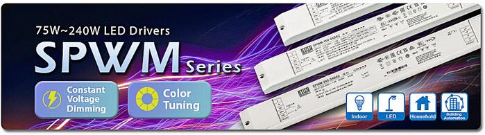 Infographic - MEAN WELL SPWM-75/150/240 Dimming/Color Tuning LED Drivers