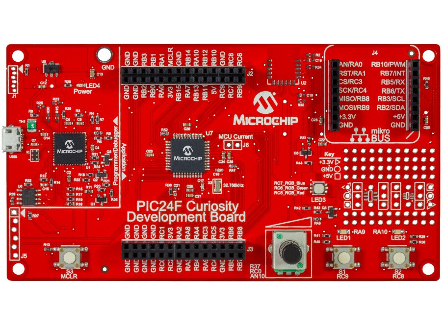 Microchip PIC24F Curiosity Development Board