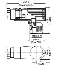 Amphenol-Tuchel C091D Circular Right Angle Connectors Diagram 