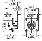 Amphenol-Tuchel C091D Male Receptacles Diagram