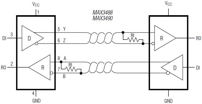 MAX349x Typical Operating Circuit