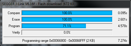 A firmware programming status window will appear while running the batch file.