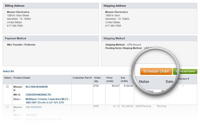 訂單記錄頁面內的計劃訂單按鈕。